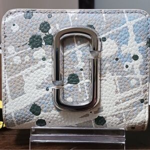 Marc Jacobs Stylish Splatter Wallet with Silver Accent